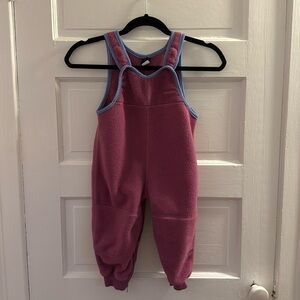 Patagonia fleece winter overalls, size 24 months